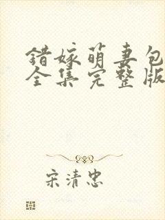 错嫁萌妻包甜的全集完整版封面