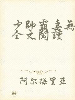 少帅霸妻无删减全文阅读