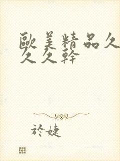 欧美精品久久久久久干