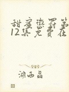 甜蜜惩罚第一季12集免费在线观看视频完整