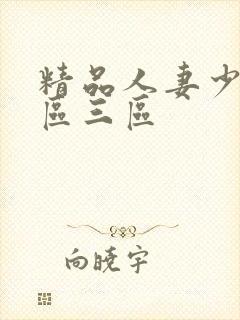精品人妻少妇二区三区