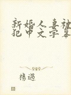 新婚人妻被公侵犯中文字幕中文字幕