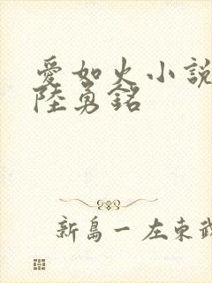 爱如火小说采薇陆勇铭