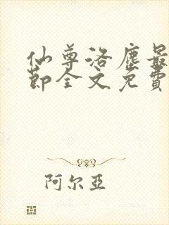 仙尊洛尘最新章节全文免费阅读