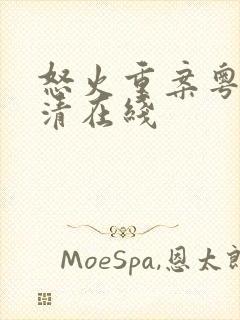 怒火重案粤语高清在线