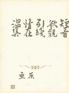 温情引欲短剧全集在线观看高清