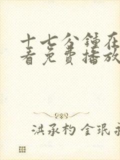 十七分钟在线观看免费播放电视剧
