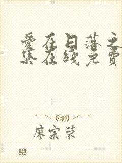爱在日落之前全集在线免费观看
