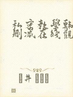 私密教学韩漫无删减在线观看