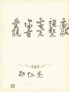 爱你电视剧在线观看完整版免费高清封面