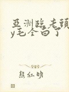 亚洲临老头gay毛全白了