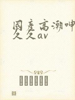 国产高潮呻吟久久久av