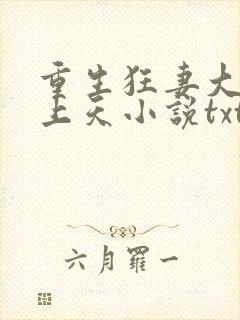 重生狂妻大佬宠上天小说txt