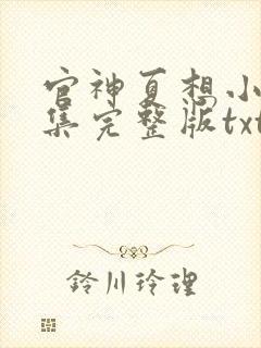 官神夏想小说全集完整版txt
