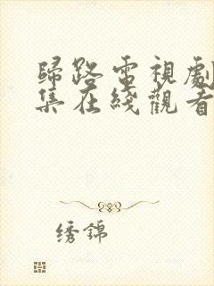 归路电视剧40集在线观看免费高清