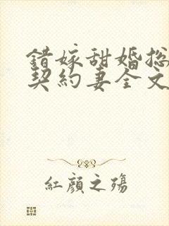 错嫁甜婚总裁的契约妻全文