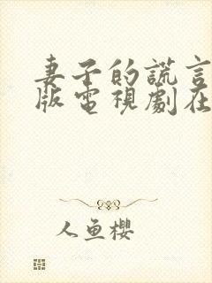 妻子的谎言免费版电视剧在线观看全集