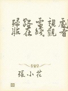 归路电视剧免费版在线观看全集高清大结局封面