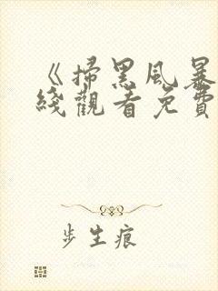 《扫黑风暴》在线观看免费