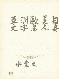 亚洲欧美日韩中文字幕人妻