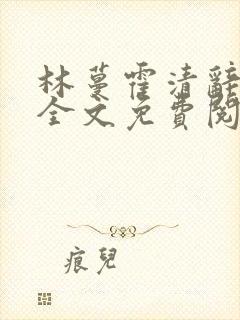 林蔓霍清辞小说全文免费阅读