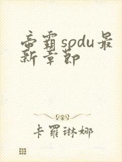 帝霸sodu最新章节