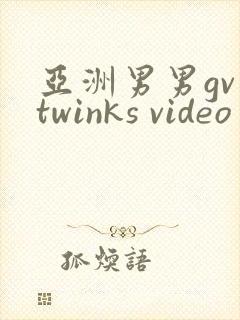 亚洲男男gv twinks video