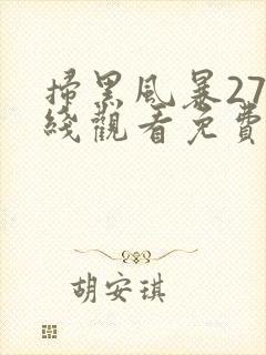 扫黑风暴27在线观看免费完整版