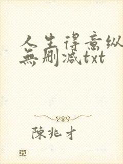 人生得意纵须欢无删减txt封面