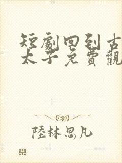 短剧回到古代当太子免费观看封面
