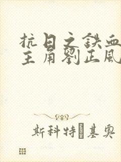 抗日之铁血雄风主角刘正风小说阅读