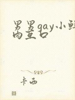 男男gay小鲜肉互口封面