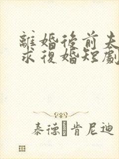 离婚后前夫哭着求复婚短剧演员表