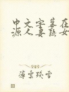 中文字幕在线资源人妻熟女