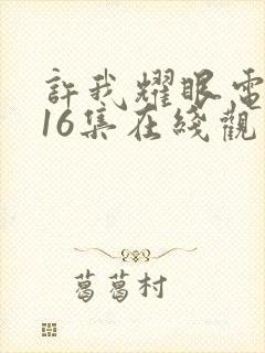 许我耀眼电视剧16集在线观看免费封面