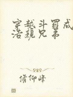 穿越斗罗成霍雨浩亲兄弟