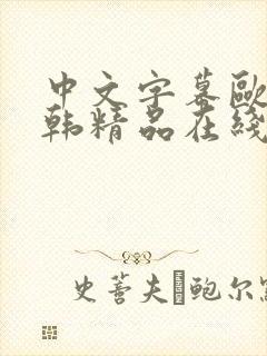 中文字幕欧美日韩精品在线