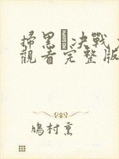 扫黑·决战免费观看完整版国语在线