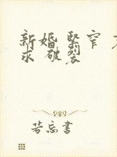 新婚 紧窄 哀求 破裂封面