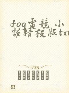 fog电竞 小说精校版txt