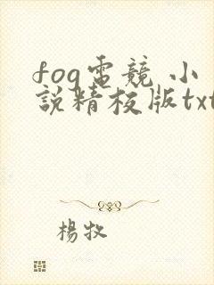 fog电竞 小说精校版txt
