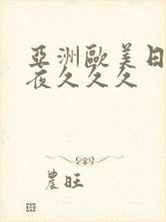 亚洲欧美日韩夜夜久久久封面