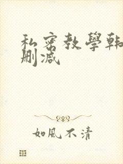 私密教学韩漫无删减