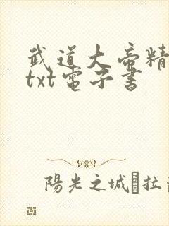 武道大帝精校版txt电子书