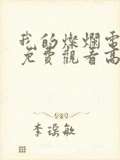 我的灿烂电视剧免费观看高清
