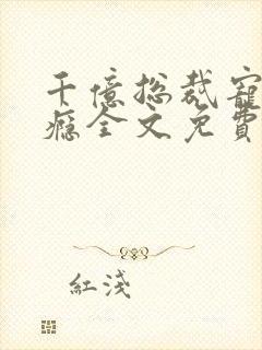 千亿总裁宠妻成瘾全文免费封面