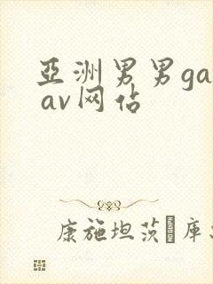 亚洲男男gay av网站