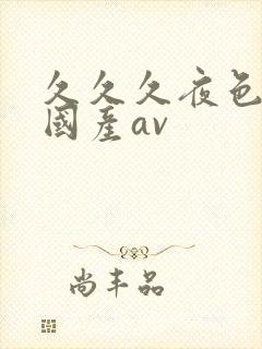久久久夜色精品国产av