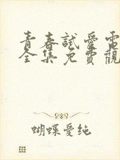 青春试爱电视剧全集免费观看