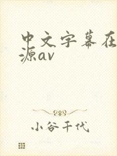 中文字幕在线资源av